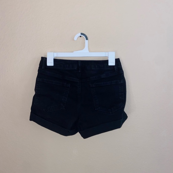 Urban Outfitters x Wax black grunge shorts distress punk y2k retro goth bottoms - Picture 3 of 8
